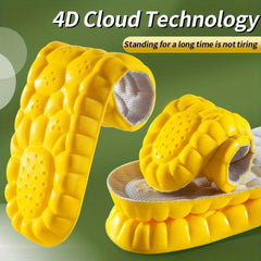 Sports Shock Absorption Insoles High Elastic Deodorant Running Insoles