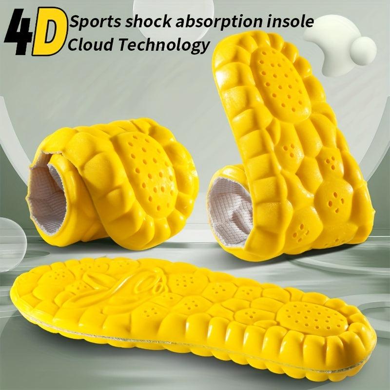 Sports Shock Absorption Insoles High Elastic Deodorant Running Insoles