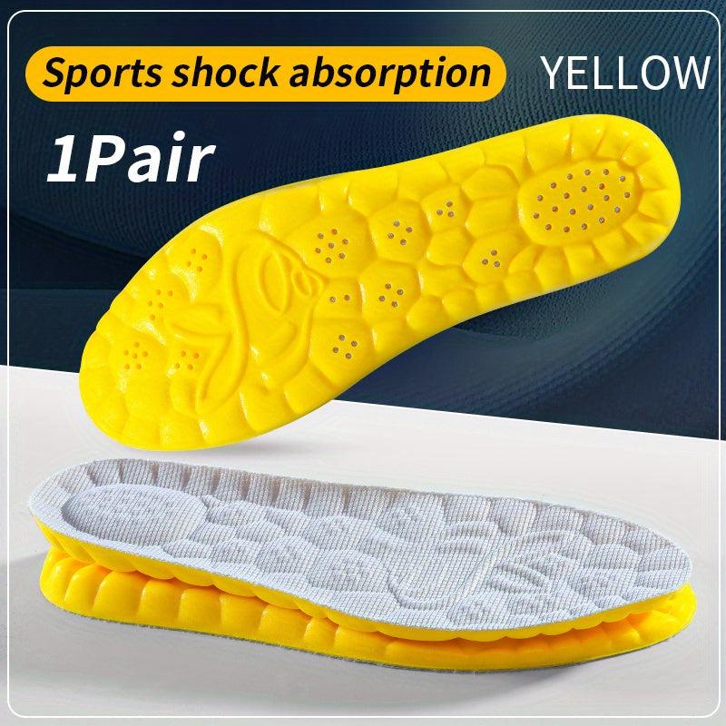 Sports Shock Absorption Insoles High Elastic Deodorant Running Insoles