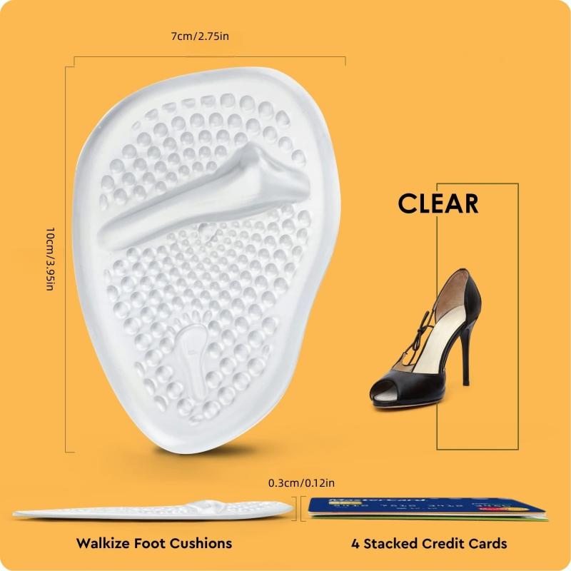3 Pairs Women's Metatarsal Pads Heel Inserts Foot Pain Relief