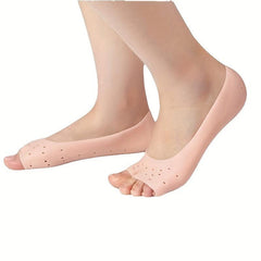 Open Toe Socks with Silicone for Foot Moisturizing