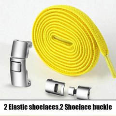 No-Screw Installation Widened Buckle Elastic Laces for Sneakers