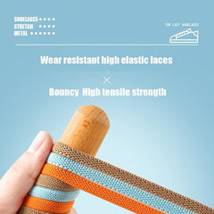 No-Screw Installation Widened Buckle Elastic Laces for Sneakers