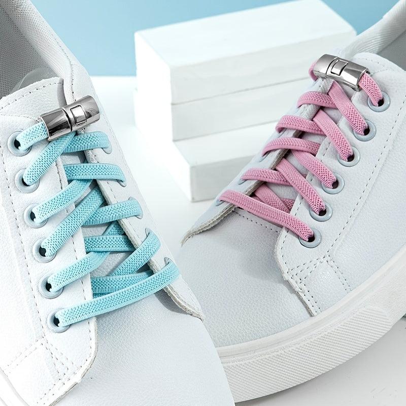 No-Screw Installation Widened Buckle Elastic Laces for Sneakers