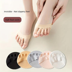 5pairs Open Toe Non-slip Foot Socks for Sandals Spring & Summer