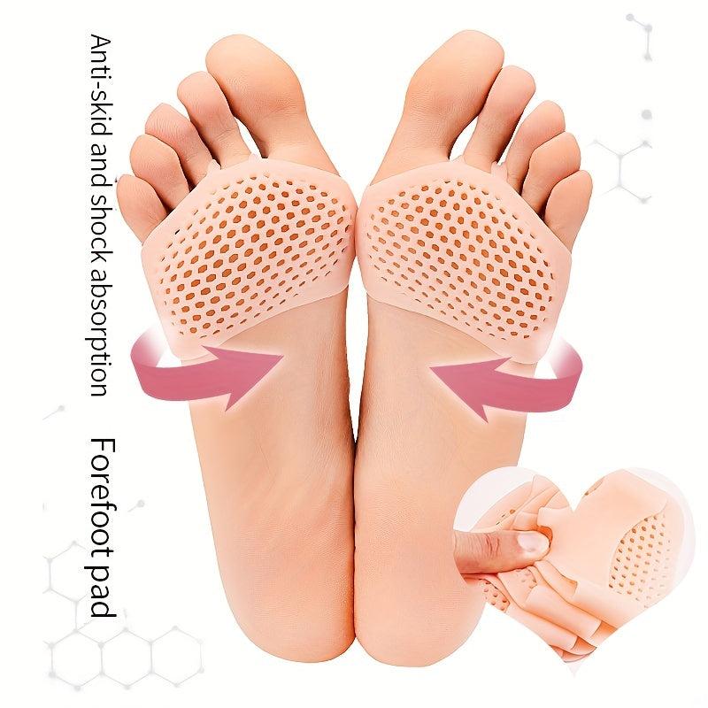Silicone Forefoot Pads for High Heels - Breathable Honeycomb Insoles