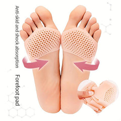 Silicone Forefoot Pads for High Heels - Breathable Honeycomb Insoles