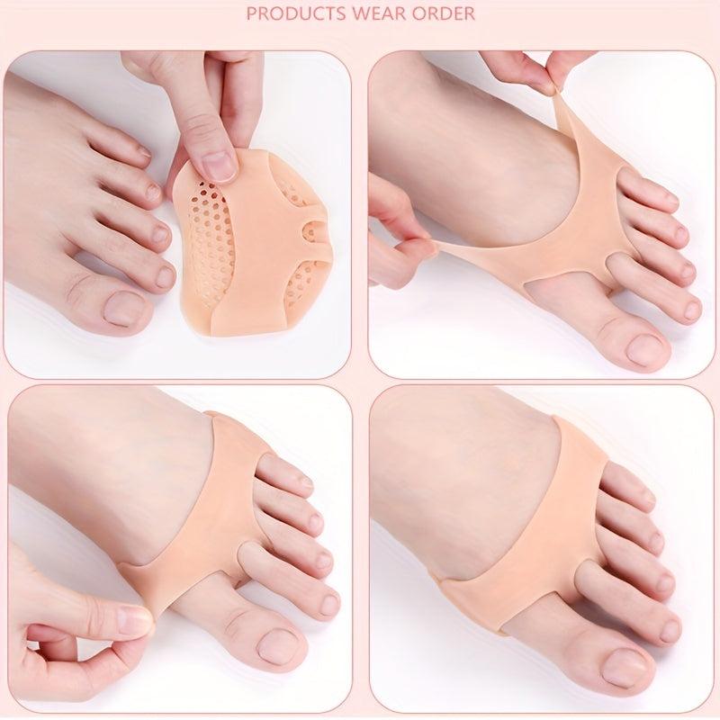 Silicone Forefoot Pads for High Heels - Breathable Honeycomb Insoles