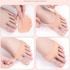 Silicone Forefoot Pads for High Heels - Breathable Honeycomb Insoles