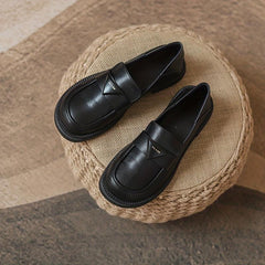 Women's Triangle Decor Loafers Slip On Walking Shoes