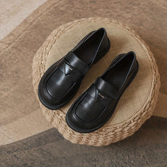 Women's Triangle Decor Loafers Slip On Walking Shoes