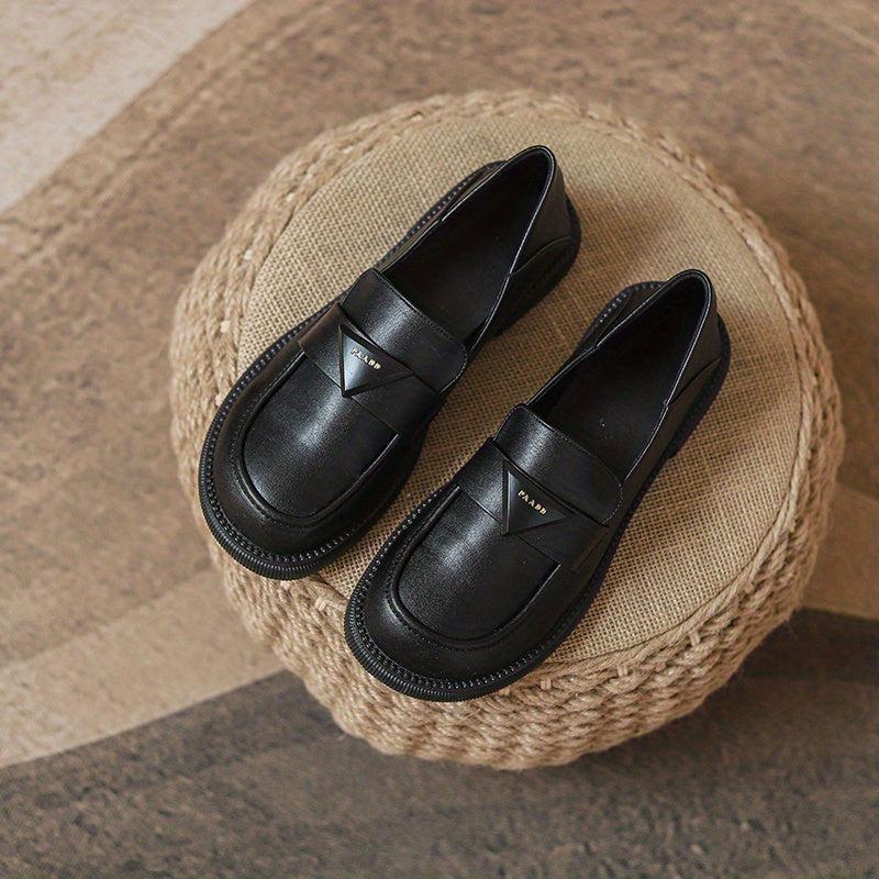Women's Triangle Decor Loafers Slip On Walking Shoes