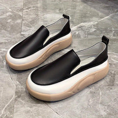 Women's Flat Loafers Soft Sole Slip On Shoes PU Leather Walking Flats