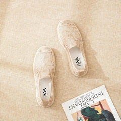 Sequins Decor Loafers Slip On Outdoor Shoes