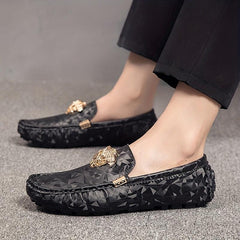 Women's Geometric Loafers Slip On Flat Shoes