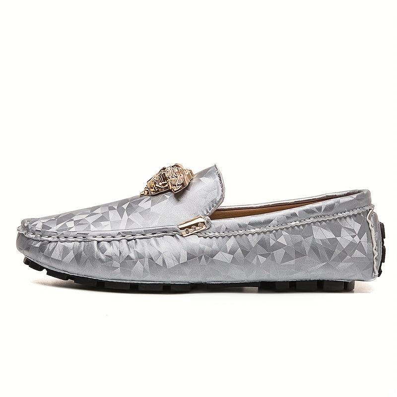 Women's Geometric Loafers Slip On Flat Shoes