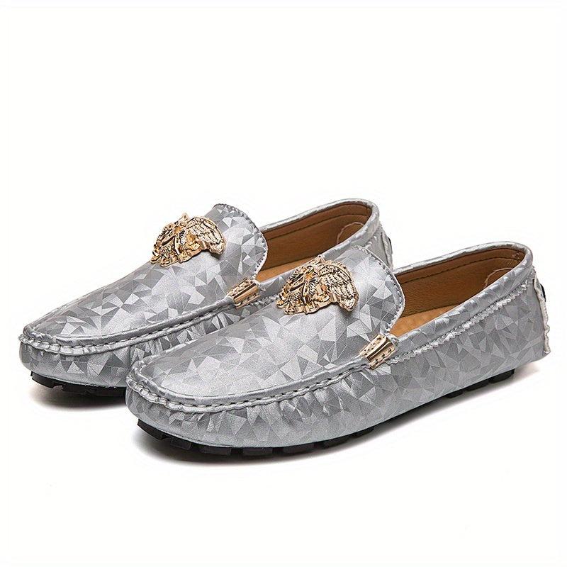Women's Geometric Loafers Slip On Flat Shoes