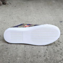 Women's Star & Striped Canvas Shoes Lace Up Sneakers