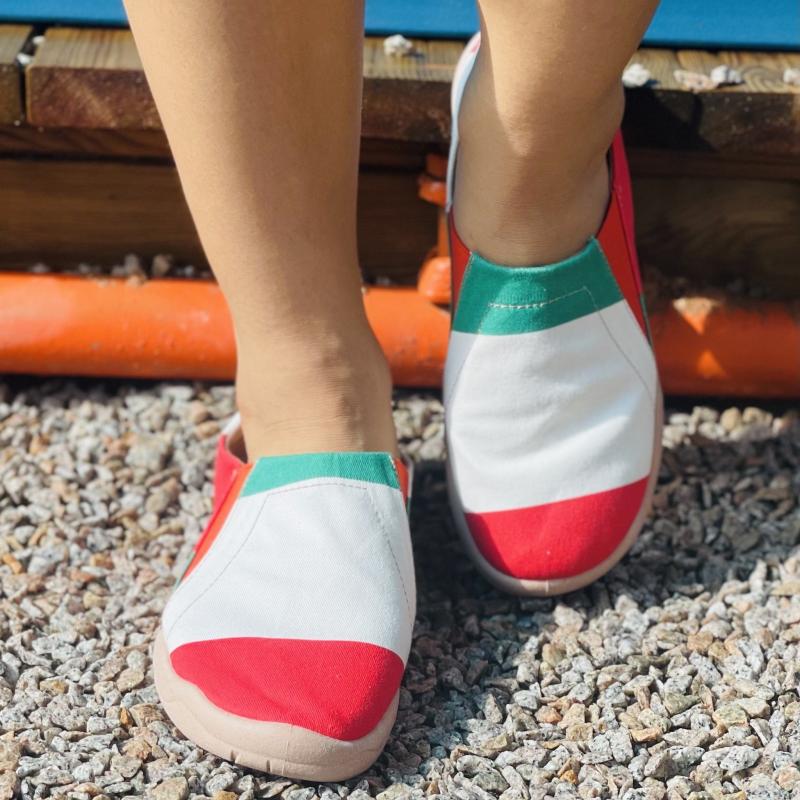 Women's Colorblock Slip On Canvas Shoes Lightweight Sneakers