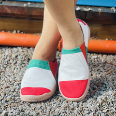 Women's Colorblock Slip On Canvas Shoes Lightweight Sneakers