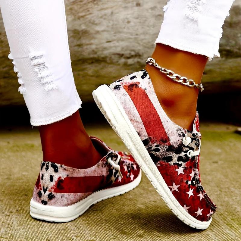 Women's Skull Pattern Flat Shoes Slip On Lightweight Halloween Shoes