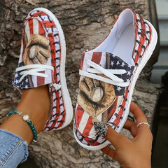 Women's Baseball Canvas Low Top Platform Shoes