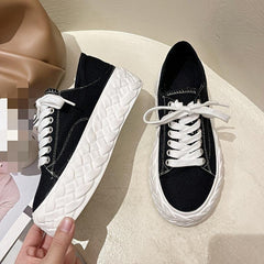 Women's Lace Up Platform Skate Shoes Low Top Sneaker