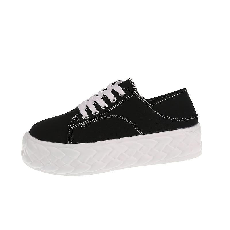 Women's Lace Up Platform Skate Shoes Low Top Sneaker