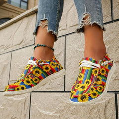 Women's Floral Canvas Shoes Lightweight Slip On Comfy Daily Shoes