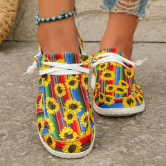 Women's Floral Canvas Shoes Lightweight Slip On Comfy Daily Shoes