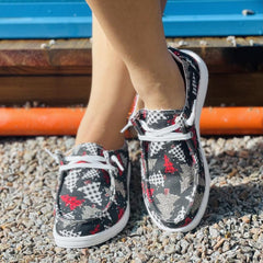 Women's Christmas Tree Printed Slip-On Shoes Lightweight Flat Shoes