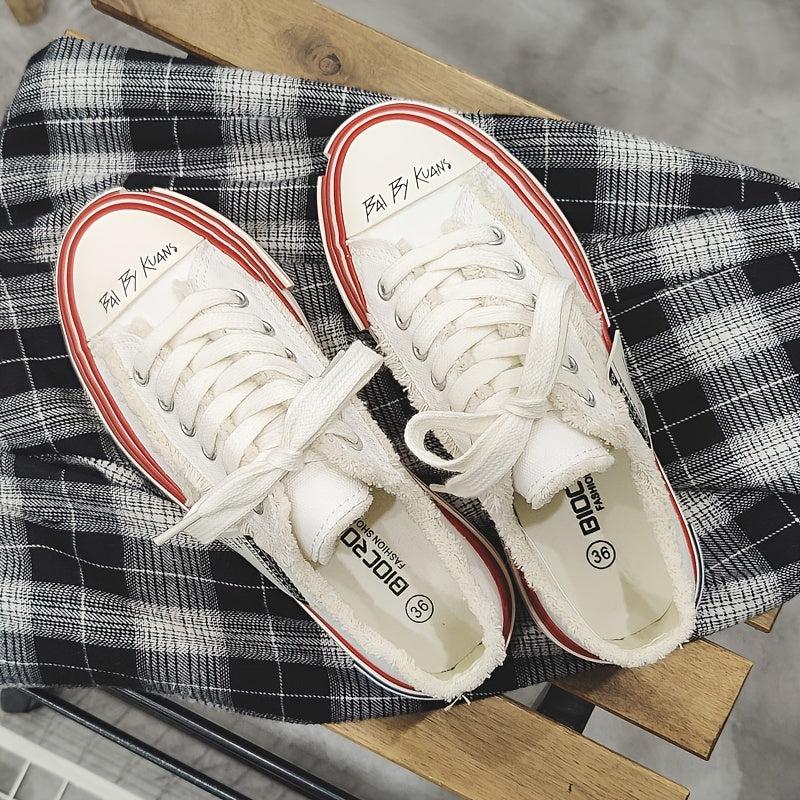 Women's Platform Canvas Lace up Skate Shoes