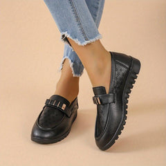 Women's Retro Flat Loafers Slip On Shoes