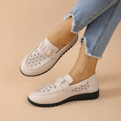 Women's Retro Flat Loafers Slip On Shoes