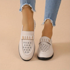 Women's Retro Flat Loafers Slip On Shoes