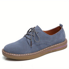 Women's Lace Up Loafers Low Top School Shoes Comfortable Preppy