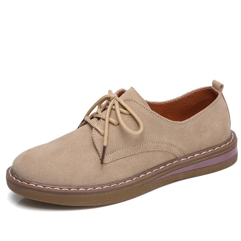 Women's Lace Up Loafers Low Top School Shoes Comfortable Preppy