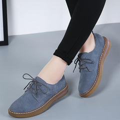 Women's Lace Up Loafers Low Top School Shoes Comfortable Preppy