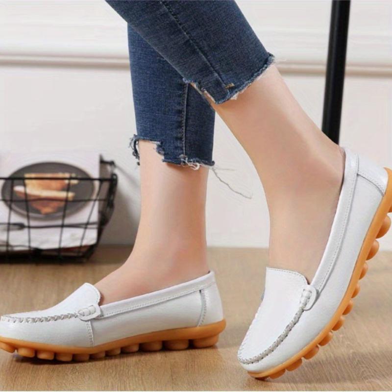 Women's Solid Slip On Loafers Comfortable Flats