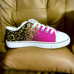 Leopard Print Casual Lace-Up Loafers
