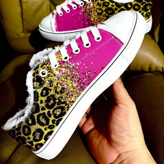 Leopard Print Casual Lace-Up Loafers
