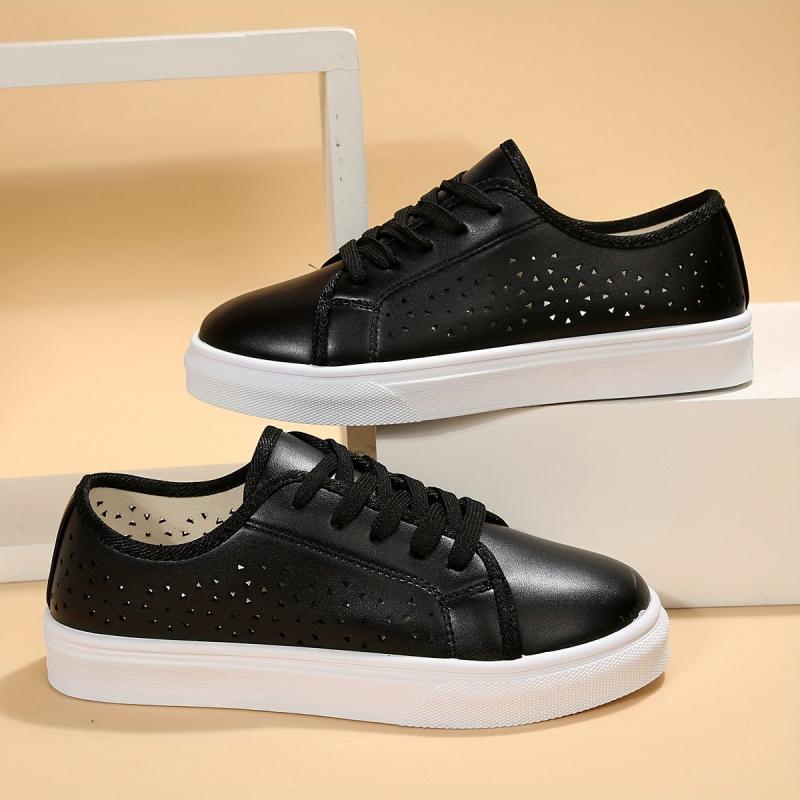 Women's Hollow Out Lace Up Sneakers Casual Outdoor Shoes