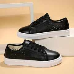 Women's Hollow Out Lace Up Sneakers Casual Outdoor Shoes
