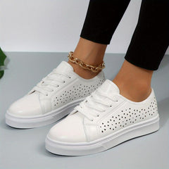 Women's Hollow Out Lace Up Sneakers Casual Outdoor Shoes