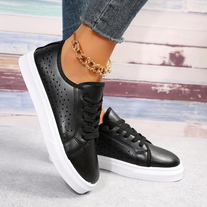 Women's Hollow Out Lace Up Sneakers Casual Outdoor Shoes