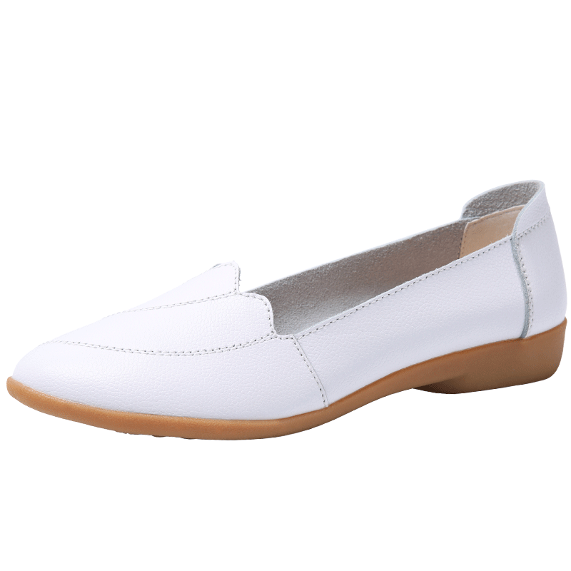Women's Casual Flat Shoes Soft Faux Leather Comfy Sole Shoes