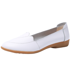 Women's Casual Flat Shoes Soft Faux Leather Comfy Sole Shoes