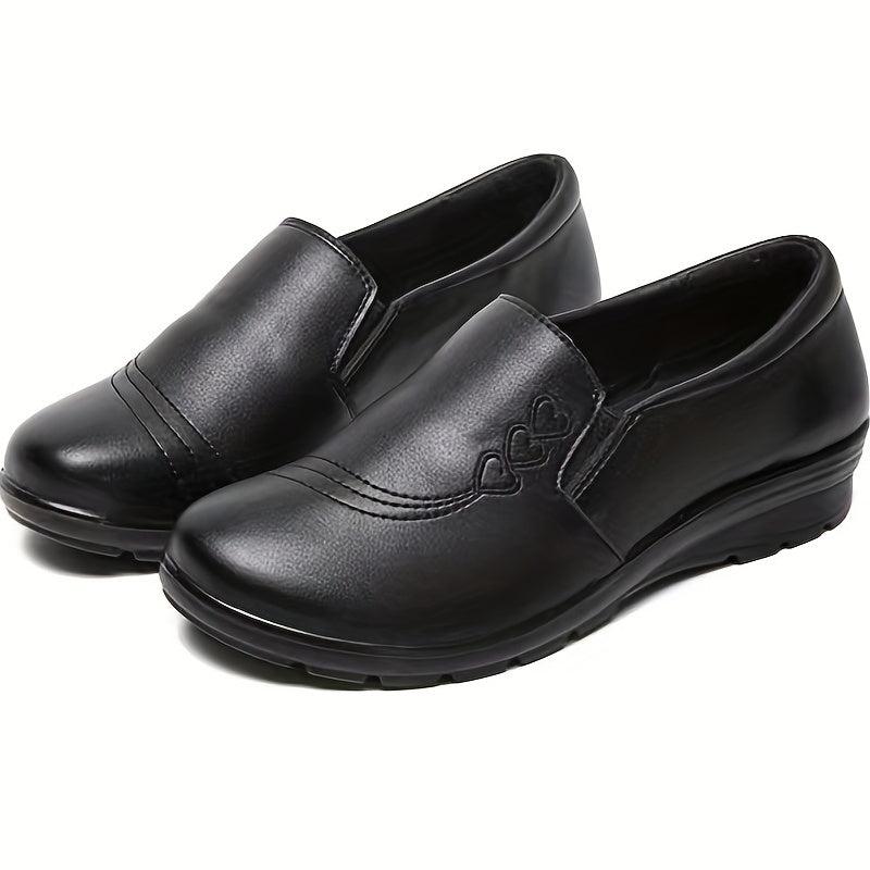Women's Heart Pattern Slip On Loafers