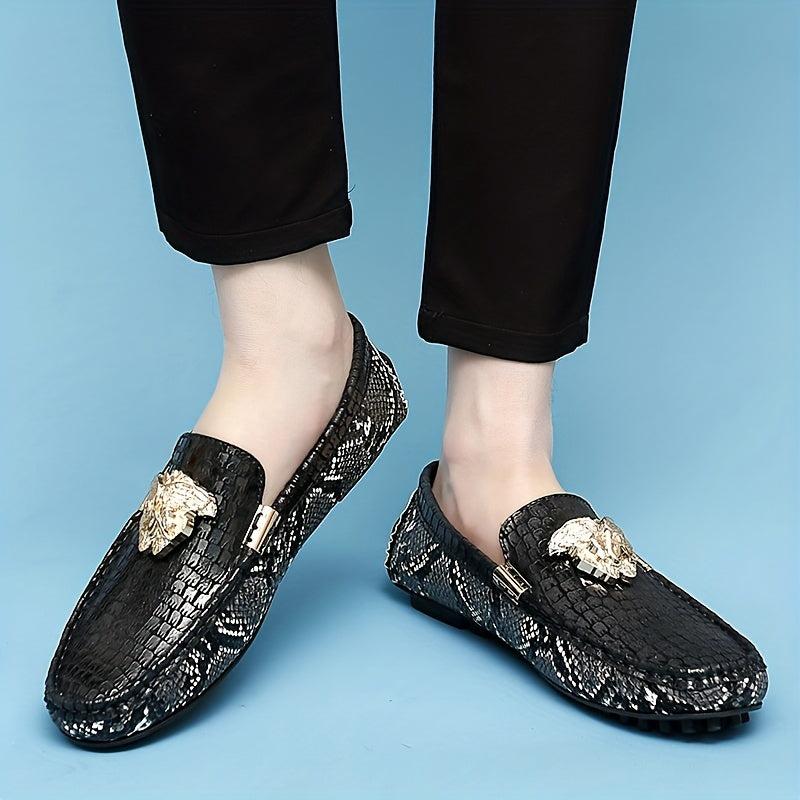 Snakeskin Print Loafers Soft Sole Shoes Casual Slip On Flat Shoes