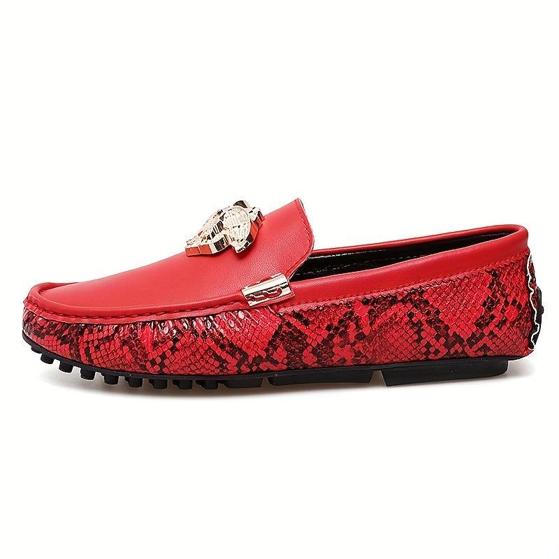 Snakeskin Print Loafers Soft Sole Shoes Casual Slip On Flat Shoes